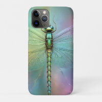 Arte Fractal de Libélula Pastel Elegante,