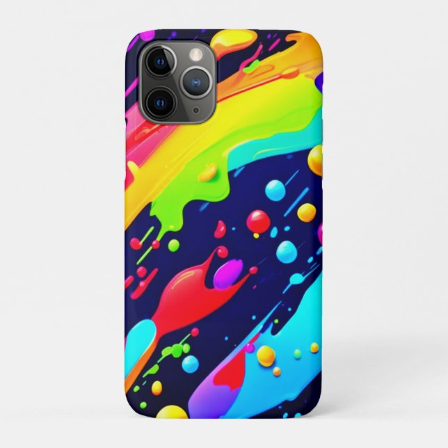 Capa Para iPhone 11 Pro Arte inicial do arco-íris (Verso)