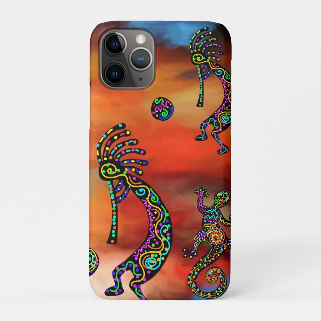 Capa Para iPhone 11 Pro Arte Kokopelli (Verso)