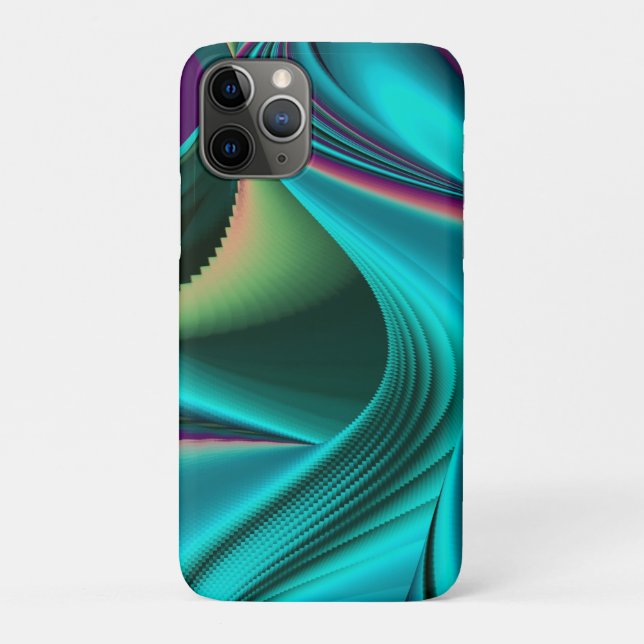 Capa Para iPhone 11 Pro Arte Metálica Metálica Futurística Abstrato 3D (Verso)