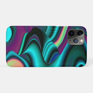 Capa Para iPhone 11 Pro Arte Metálica Metálica Futurística Abstrato 3D