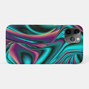Capa Para iPhone 11 Pro Arte Metálica Metálica Futurística Abstrato 3D