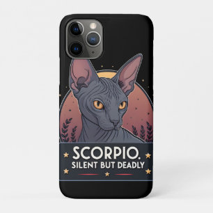 Capa Para iPhone 11 Pro Arte Mortal Silenciosa do Gato Sphynx do Zodíaco d