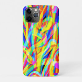 Capa Para iPhone 11 Pro Arte Neon Padrão Brilhante E Colorida
