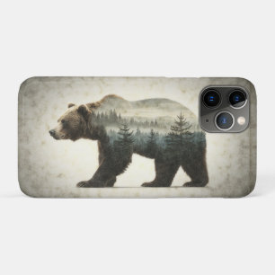 Capa Para iPhone 11 Pro Arte Selvagem de Ursos Grizzly