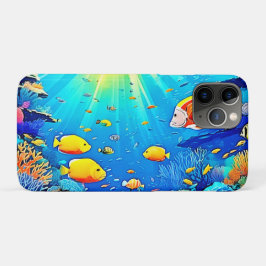 Capa Para iPhone 11 Pro Arte Sunlit Reef Life Glow
