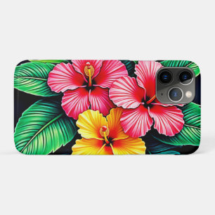 Capa Para iPhone 11 Pro Arte Tropical de Hibiscus Vibrant