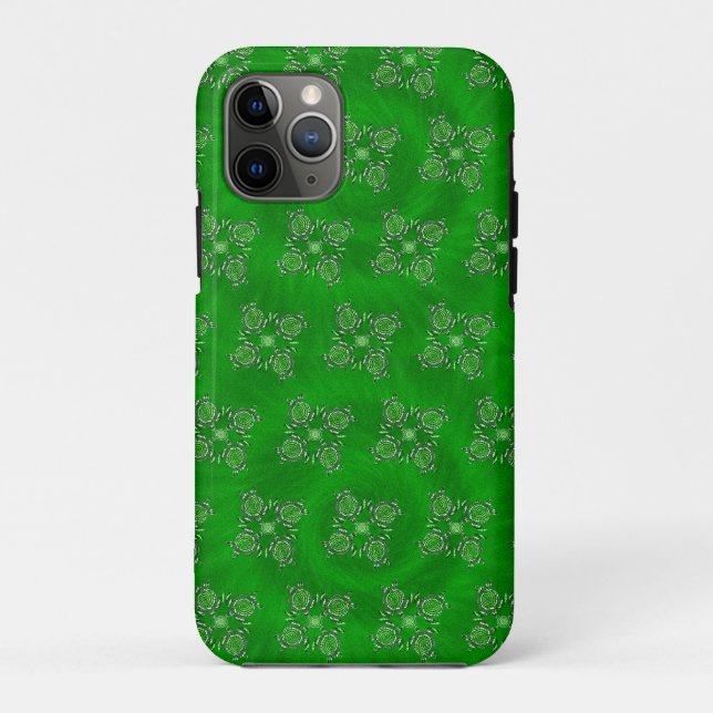 Capa Para iPhone 11 Pro Arte Turtle Verde (Verso)