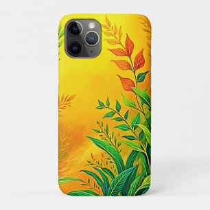 Capa Para iPhone 11 Pro Arte verde quente brilhante