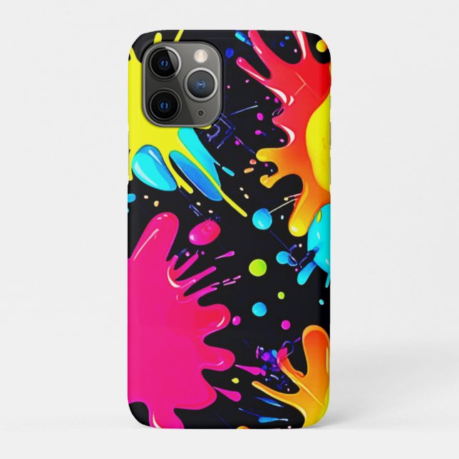 Capa Para iPhone 11 Pro Arte Vibrante de Salpicos de Tinta Explode (Verso)