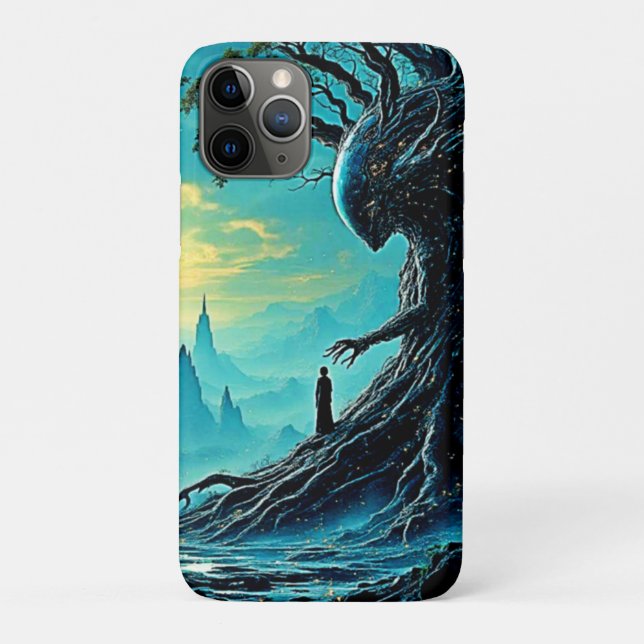 Capa Para iPhone 11 Pro Árvore Cósmica da Fantasia da Vida (Verso)