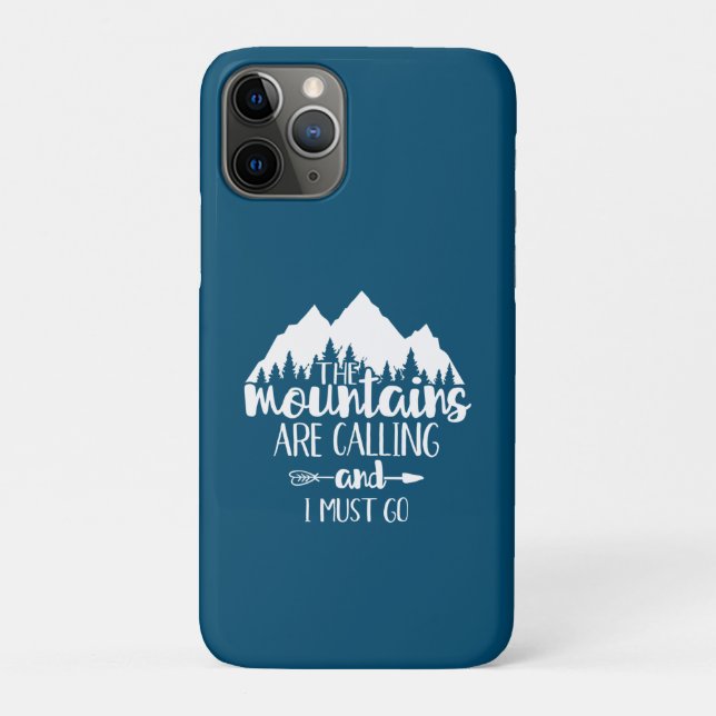 Capa Para iPhone 11 Pro As Montanhas Estão Chamando e Eu Preciso Ir (Verso)