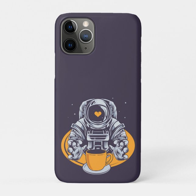 Capa Para iPhone 11 Pro Astronauta Adora Café (Verso)