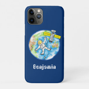 Capa Para iPhone 11 Pro Astronauta engraçado no espaço e na terra
