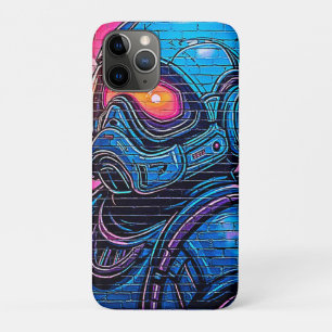 Capa Para iPhone 11 Pro Astronauta Neon Cyberpunk