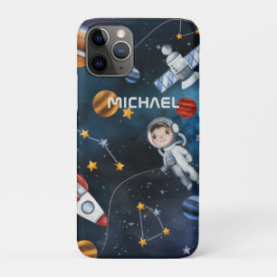 Capa Para iPhone 11 Pro Astronauta Personalizado no Exterior
