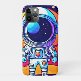 Capa Para iPhone 11 Pro Astronauta vibrante na arte cósmica