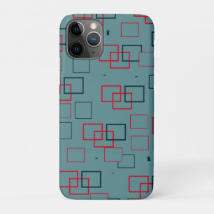 Capa Para iPhone 11 Pro Ataque Vermelho e Teal Quadrado