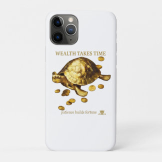 Capa Para iPhone 11 Pro AURALUXY™ Tartaruga Dourada – Mentalidade de Rique