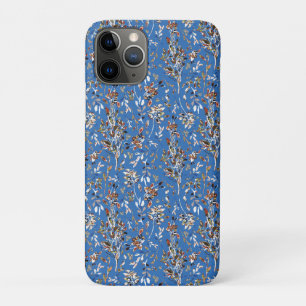 Capa Para iPhone 11 Pro Autumn Leaves E Berries Blue