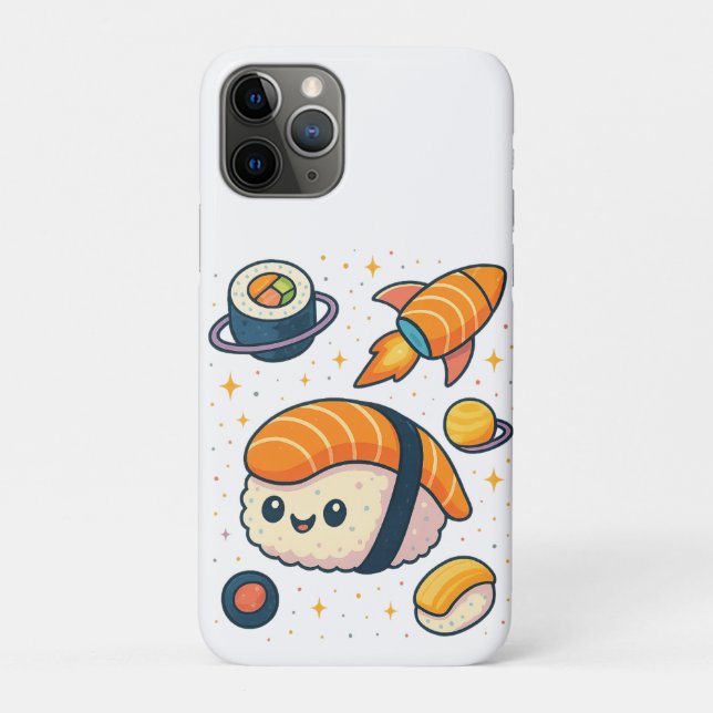 Capa Para iPhone 11 Pro Aventura Cosmic Sushi (Verso)