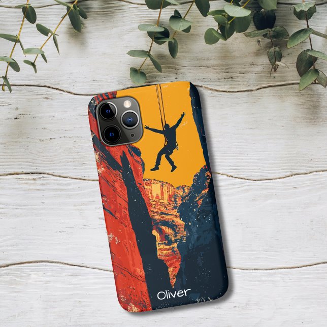 Capa Para iPhone 11 Pro Aventura de Rappel no Canyon (Criador carregado)