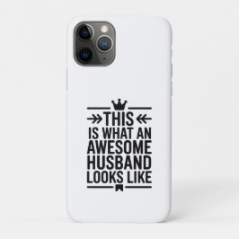 Capa Para iPhone 11 Pro Awesome Husband Minimal Typography