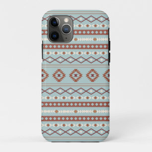 Capa Para iPhone 11 Pro Aztec Padrões de Motif Mistos Rastreamento Azul