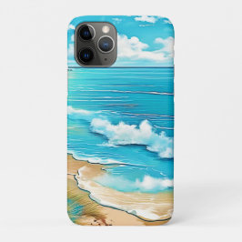 Capa Para iPhone 11 Pro Azure Beach Calm Design
