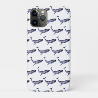 Capa Para iPhone 11 Pro Baleia Azul de Aquarela