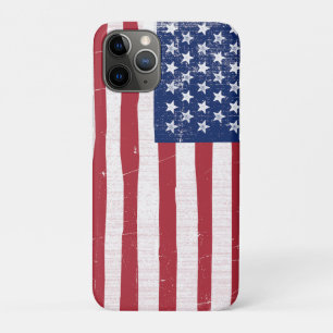 Capa Para iPhone 11 Pro Bandeira Americana Pintura em Celeiro Rústico Vint