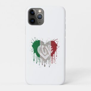 Capa Para iPhone 11 Pro Bandeira da Itália Amor