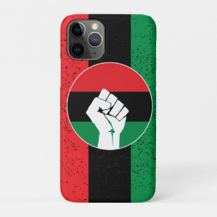 Capa Para iPhone 11 Pro bandeira Pan-Africana Punho, história negra afro-a