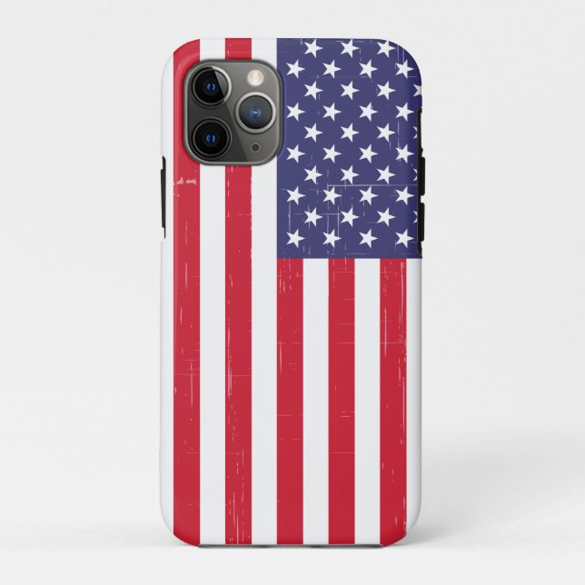 Capa Para iPhone 11 Pro Bandeira Trendy USA (Verso)