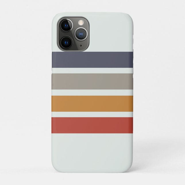 Capa Para iPhone 11 Pro Bandeja de Praia Clássica de Chá com Faixa Retroat (Verso)