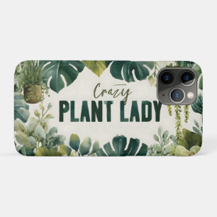 Capa Para iPhone 11 Pro Banner de tipografia de senhora de planta louca co