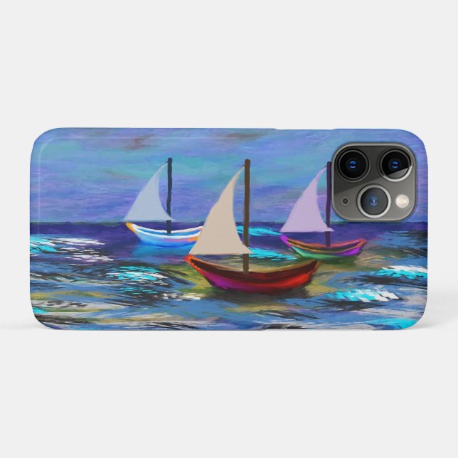 Capa Para iPhone 11 Pro Barcos com cobertor de velo (Verso (horizontal))