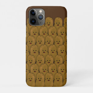 Capa Para iPhone 11 Pro Batatas Marrons Felizes e Divertidas em um Grupo