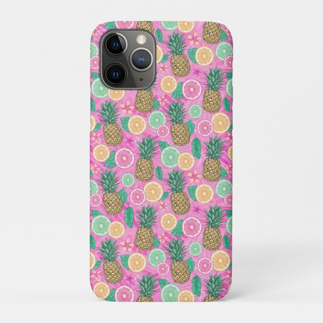 Capa Para iPhone 11 Pro Beach Summer Pattern  (Verso)