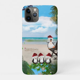 Capa Para iPhone 11 Pro Bebê de Natal de Verão na praia repete Design