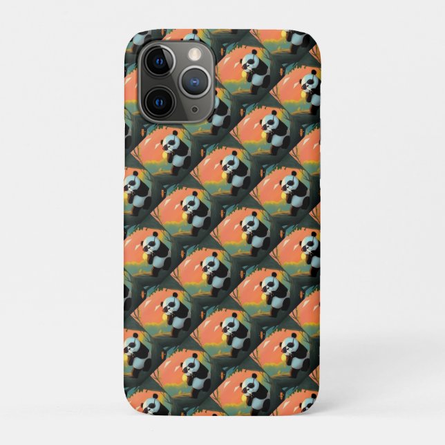 Capa Para iPhone 11 Pro Bebê Panda Fofo (Verso)