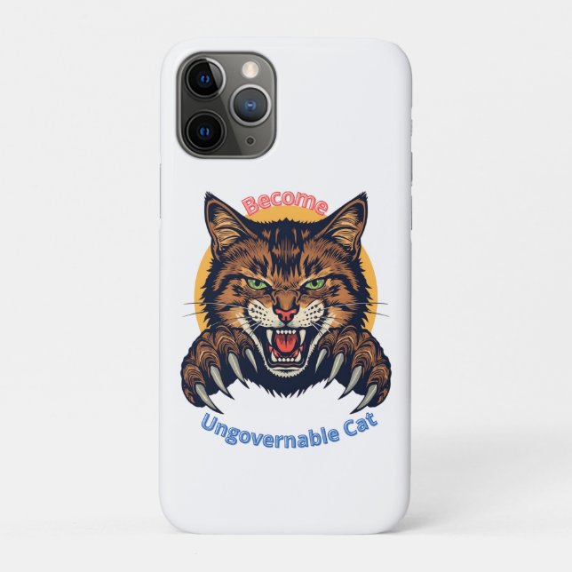 Capa Para iPhone 11 Pro Become Ungovernable Cat (Verso)