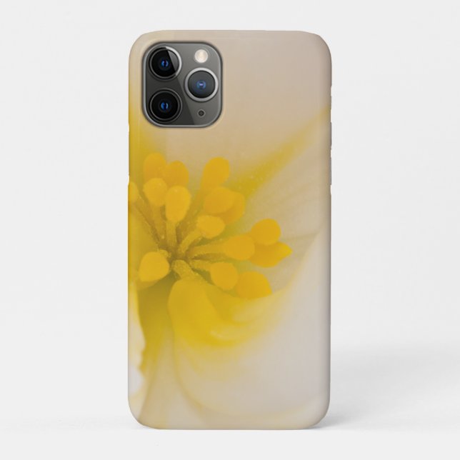 Capa Para iPhone 11 Pro Begonia Branca (Verso)