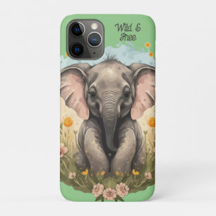 Capa Para iPhone 11 Pro Beijo-Elefante Cachorro Febre