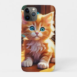Capa Para iPhone 11 Pro Bela Arte Laranja De Kitten