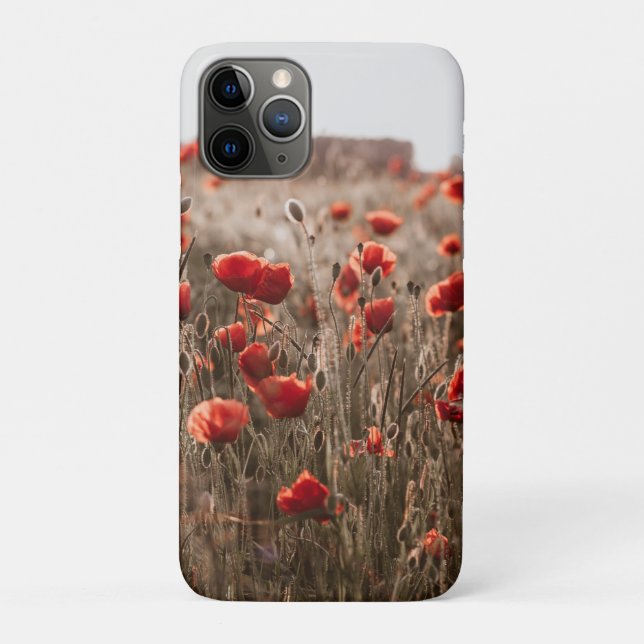 Capa Para iPhone 11 Pro belas flores de papoula (Verso)