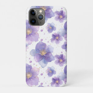 Capa Para iPhone 11 Pro belo e elegante pata-flor-impressão sem costura