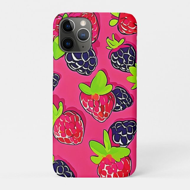 Capa Para iPhone 11 Pro Berry Patch: Design doce (Verso)