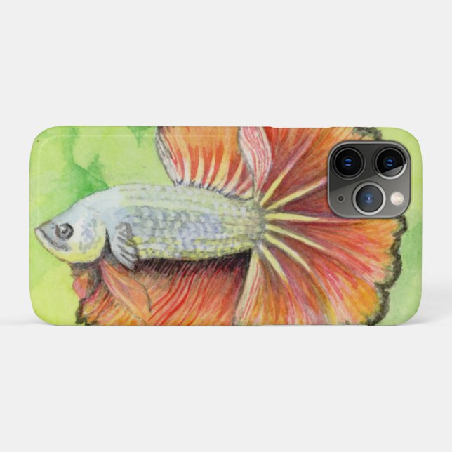 Capa Para iPhone 11 Pro Betta Fish (Verso (horizontal))