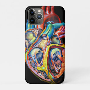 Capa Para iPhone 11 Pro biologia do coração humano anatomia abstrato art